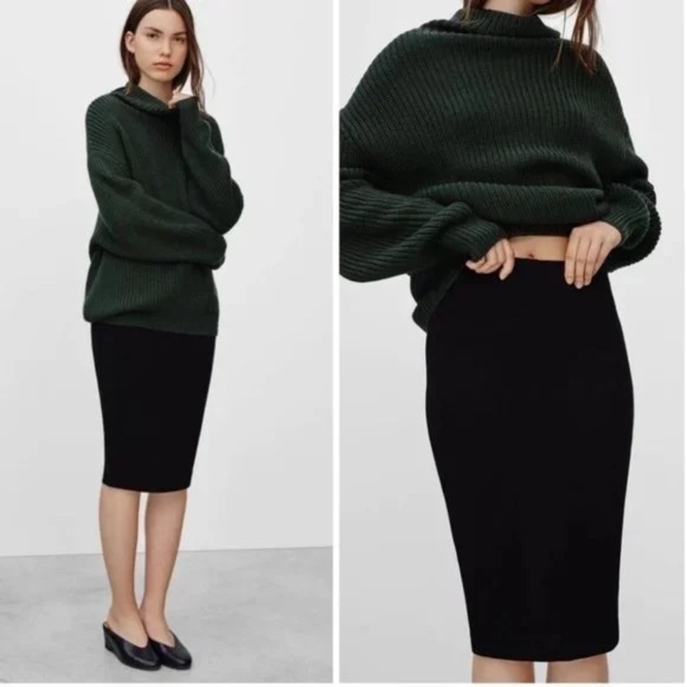 Wilfred Black Pencil Skirt